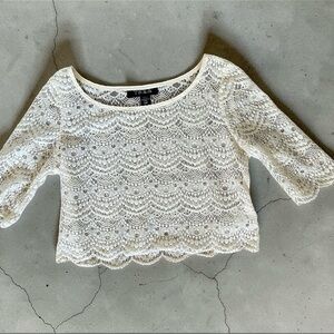 Urban Outfitters White Lace Blouse